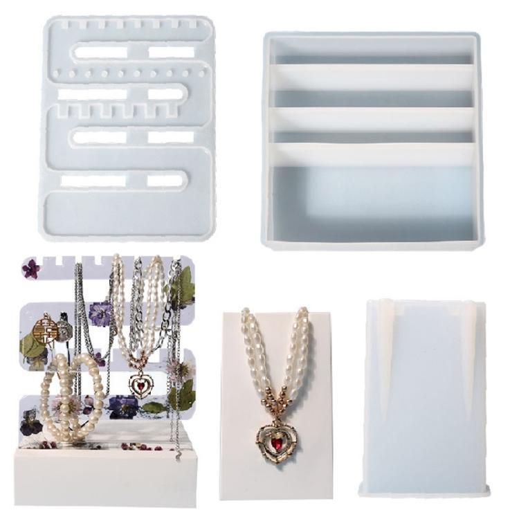 Display Stand Epoxy Molds Earring Storage Holder Resin Casting Mould for Jewelry
