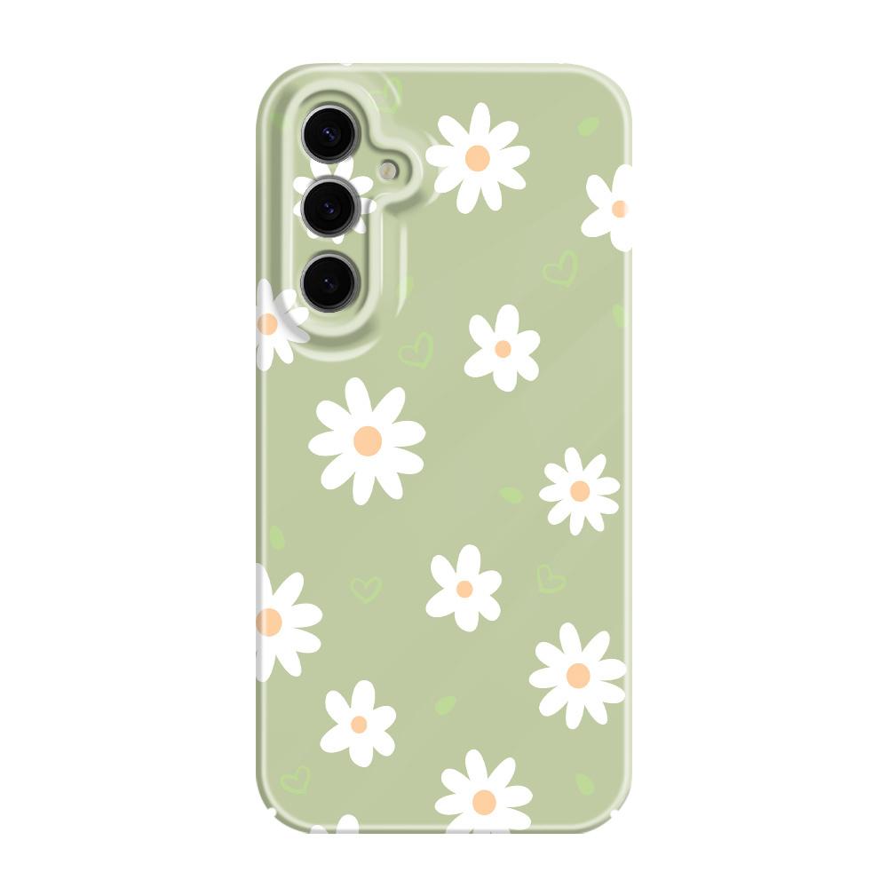 Tender Daisy Phone Case For Samsung Galaxy S25 S24 S23 S22 S21 S20 Plus Ultra FE 5G Film Hard Cover