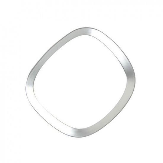 For Volvo S60 2019-2024 Matte Silver Steering Wheel Horn Button Ring Trim 1PCS