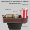 Car Seat Gap Filler Organizer Faux Leather Storage Box with Phone Slot Sunglasses Compartment RFID Protection Non-Slip Silicone Universal Car