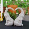 Pair of Love Elephant Sculptures Resin Statue for Garden and Home Decoration Great for Anniversaries and Valentines Day