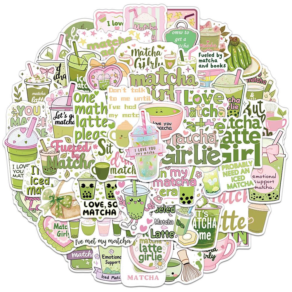 50 Matcha Girl Cartoon Stickers for DIY Phone Cases, Notebooks & Water Bottles No