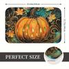 Halloween-Kürbis-Druck-Fußmatte - Rutschfeste Polyester-Teppich für Badezimmer, Schlafzimmer und Eingangsbereich - Maschinenwaschbar, Leichtgewicht R