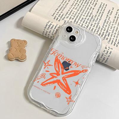 Phone Case For Iphone14 XS Plus 13 Max XR 12 7 X Pro 8 11 Straight TPU Case Cover Korean Style