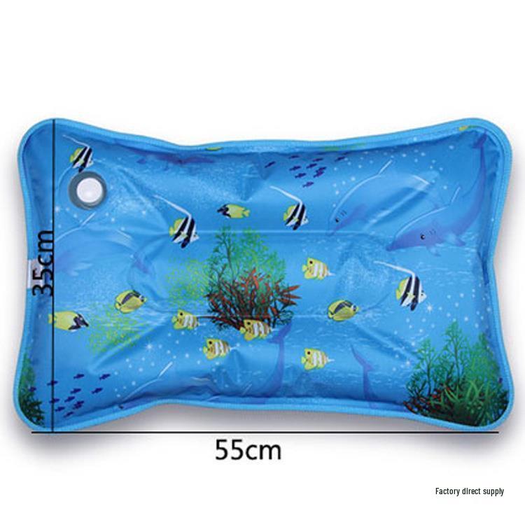 Inflatable Dual-Use Water Cushion: Summer Ice Pillow & Lumbar Support Backrest for Bath & Nap