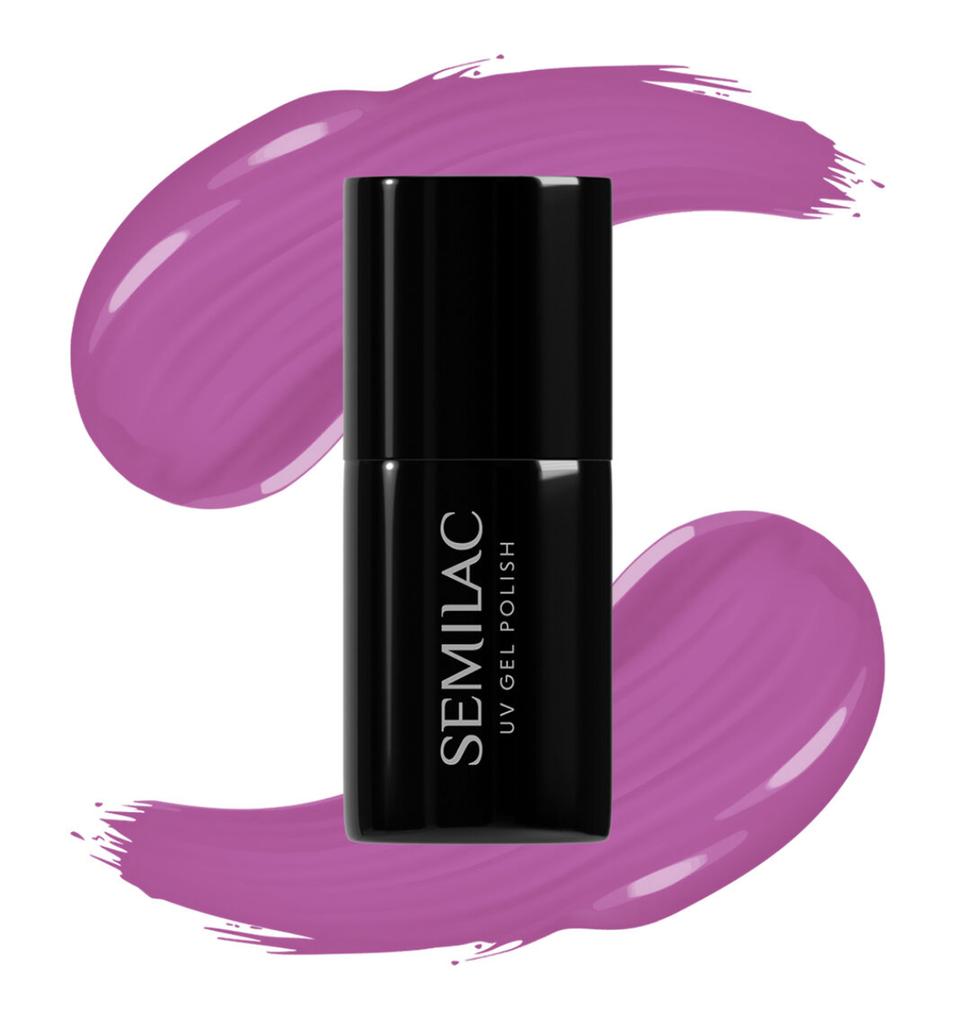 Lakier hybrydowy do paznokci różowy #601 Semilac Neon Pink Punch 7 ml