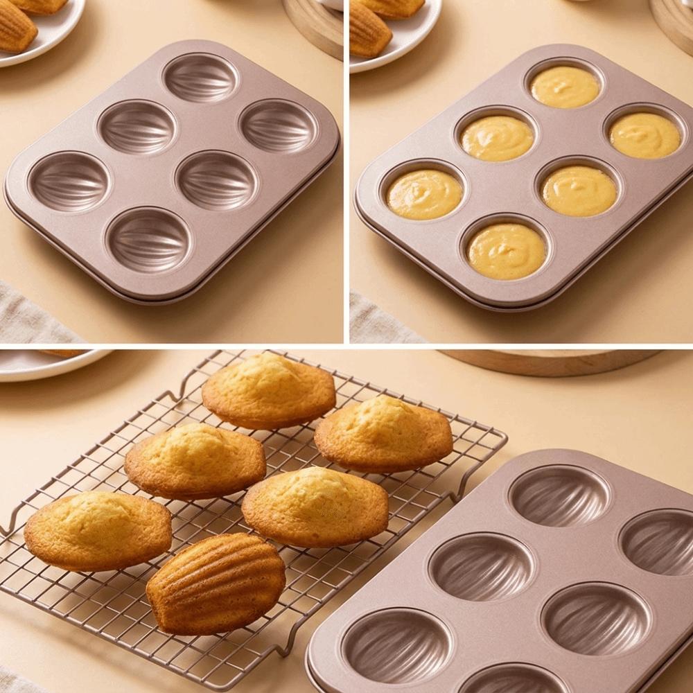 Easy Release Olive-shaped Muffins Mold Carbon Steel Baking Pan Bakeware Dessert Mold DIY Dessert