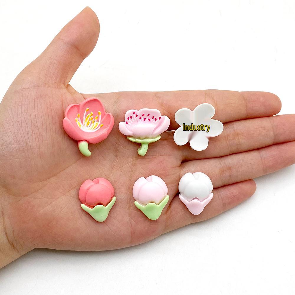 Flower Series Resin Croc Charms: DIY Floral Shoe Accessories & Decorations