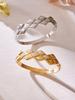 18K Goldplattiertes Geometrisches Zirkonia-Diamant-Armband aus Edelstahl
