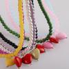 Colorful Beaded Heart Necklace – Versatile, Sweet Collarbone Chain for Women