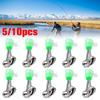 5/10st Fiske Bettlarm Fiskespöklock Spötoppsklämma Klockor Ring Grön ABS Fisketillbehör Utomhusspö Fiskebett Indikatorer