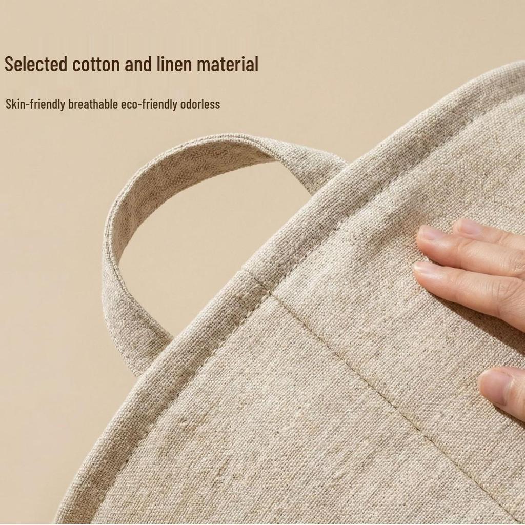 Large Waterproof Cotton Linen Storage Basket for Laundry and Toys