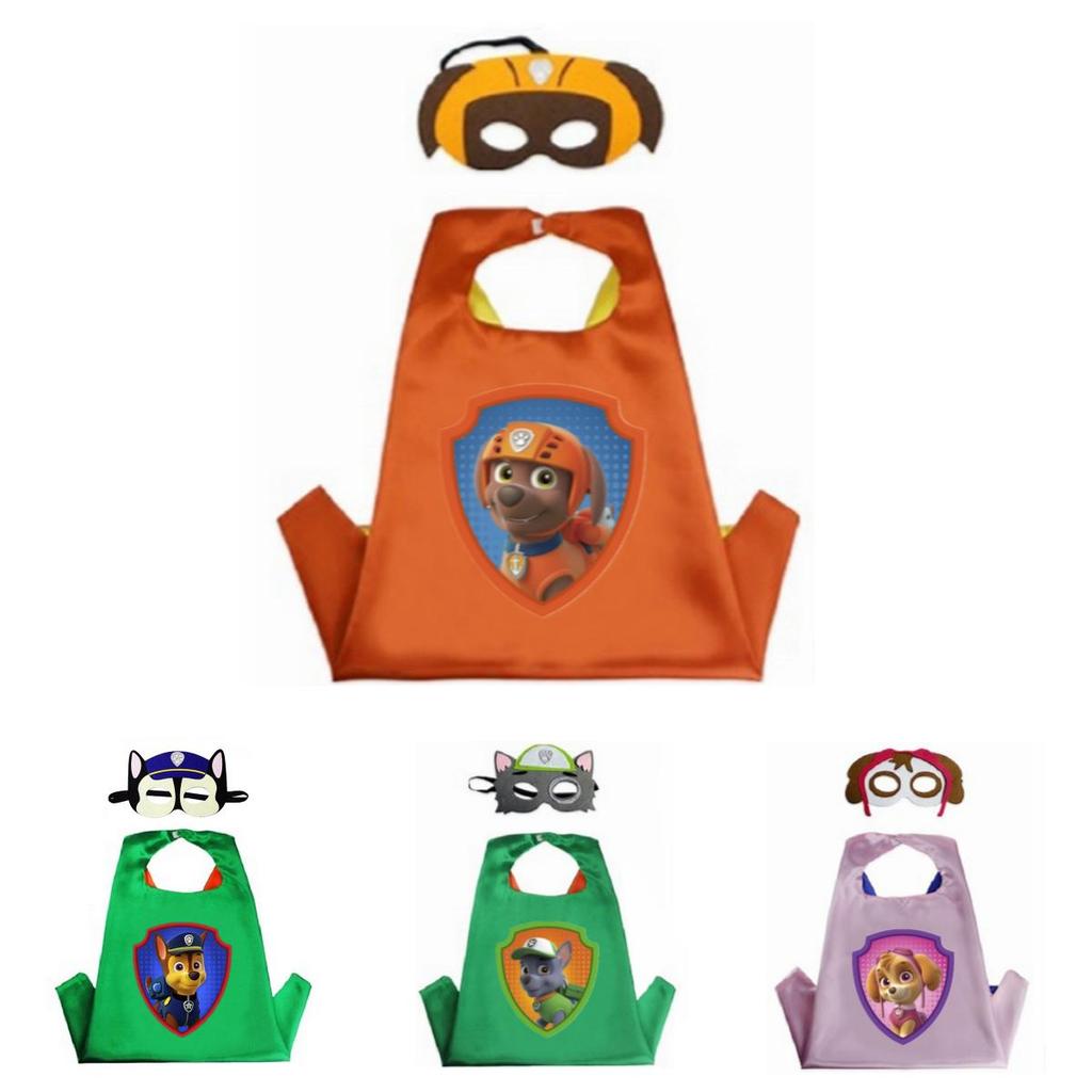 Eye-catching Paw Patrol Cloak And Mask Cosplay Costume For Kids' Fancy Dress Parties