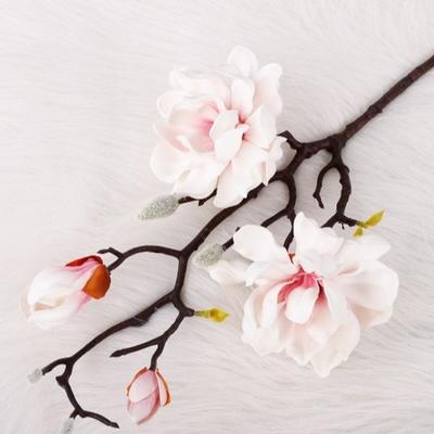 Real Touch Artificial Magnolia Flower Realistic Handmade Faux Magnolia Branch EVA Artificial Orchid Flowers Mother's Day Gift