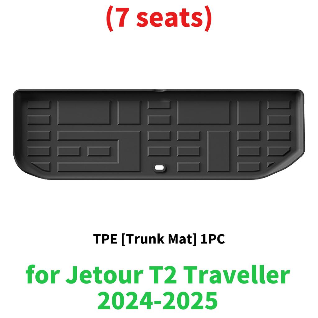 for Jetour T2 Traveller 2025 2025 Custom TPE floor Mats Full Set Eco-Friendly Waterproof All-Weather Floor Liners Accessories