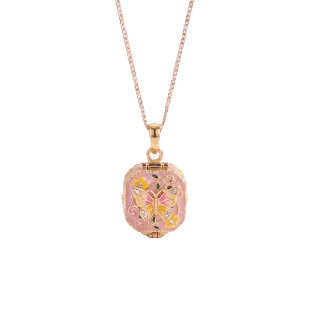 Fashion Collarbone Chain Necklace Copper Women Pendant Multicolour Flower Necklace Easter Butterfly