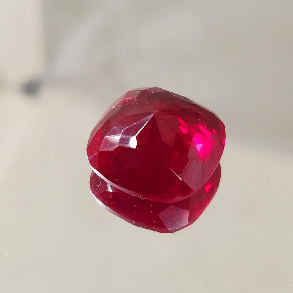 23.90 Ct Heated CERTIFIED Red Ruby Stunning Cushion Cut Loose Gemstone