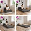 Folding Sofa Bed Dark Grey 70 x 72 x 60 cm Fabric