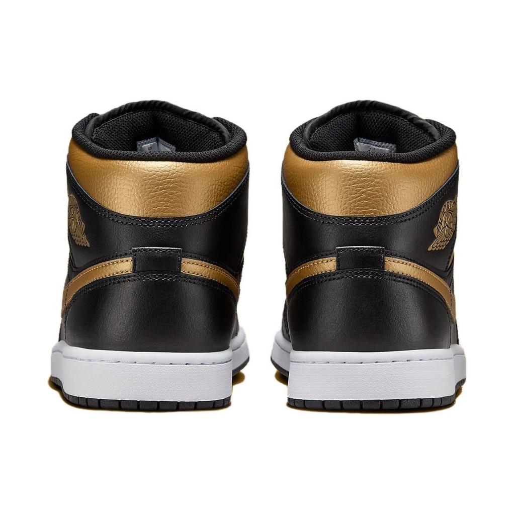 Air Jordan 1 Mid Čierna Metalická Zlatá Pánske Tenisky Biela DQ8426-071