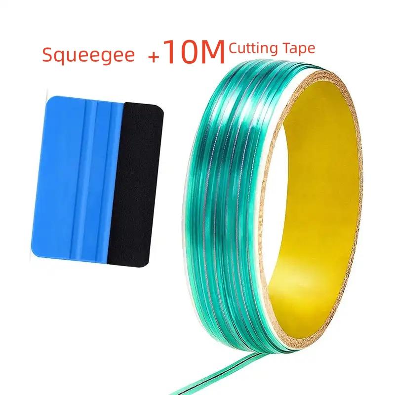 

5/10/50 м лента для резки виниловой пленки со скребком, автоматическая наклейка, краевая лента, дизайнерская линия, автоматический формовочный инструмент для пленочной ленты M чёрный/синий