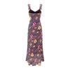 Summer French Retro Beautiful Atmosphere Vacation Style Ruffle Edge Print Slim V-neck Lace-up Dress
