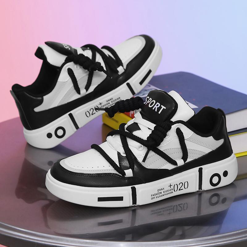 

Trend Low Top Youth Casual Sneakers Comfortable Platform Skateboard Sports Shoe Man Autumn White Board Shoes for New Man Woman 44