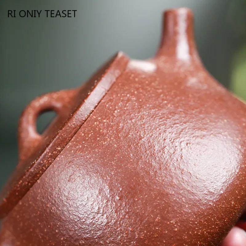 230ml Authentic Chinese Yixing Purple Clay Teapots Famous Artists Handmade High Stone Scoop Tea Pot Kettle Zisha Tea Set Teaware