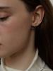 Love Me Monster Minimal Cubic Ribbon Earrings (L244Mer040)