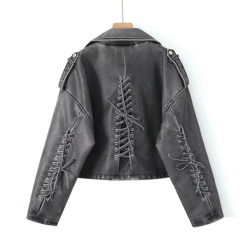 

Fried Street Vintage Lace-up Distressed Short Coat Punk