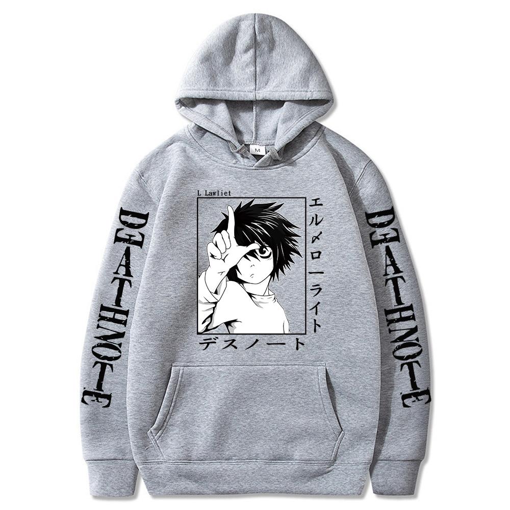 2025 Hot Death Note Hoodies Men Women Funny Japanese Anime Streetwear Harajuku Graphic Sweatshirts Unisex Tops Male
