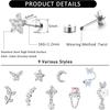 Bobisty 16G Cartilage Earrings for Women Stainless Steel Helix Piercing Jewelry Leaf Butterfly CZ Studs