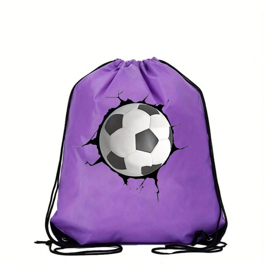 10PC Custom Text Pattern Soccer Drawstring Backpack Polyester Sports Bag Basketball Storage Oxford Fabric Sack