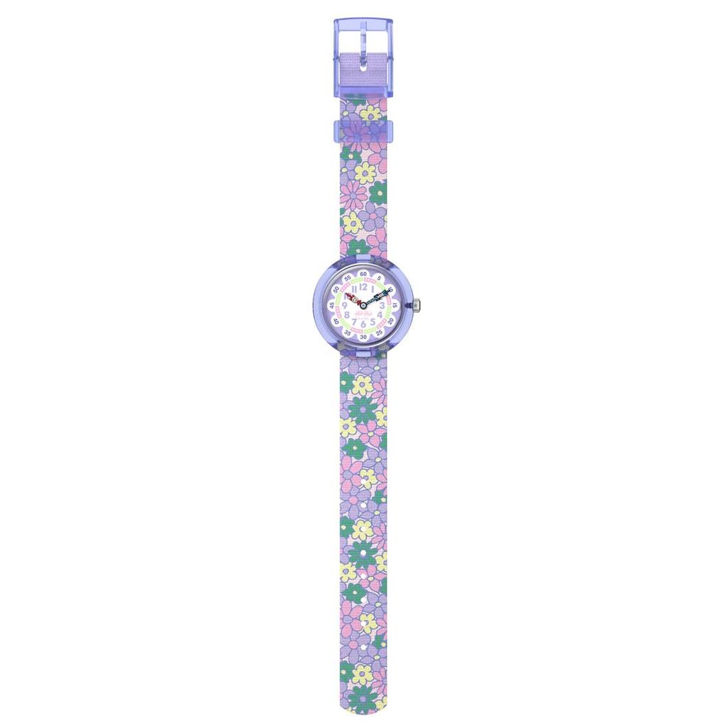 Swatch Flik Flak Flower Fields FBNP240 Purple Watch Girls'