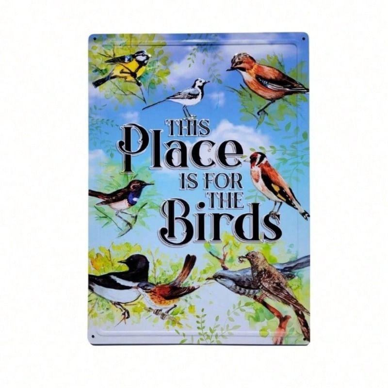 Metal Wall Art Poster, Birds Home Decoration Gift