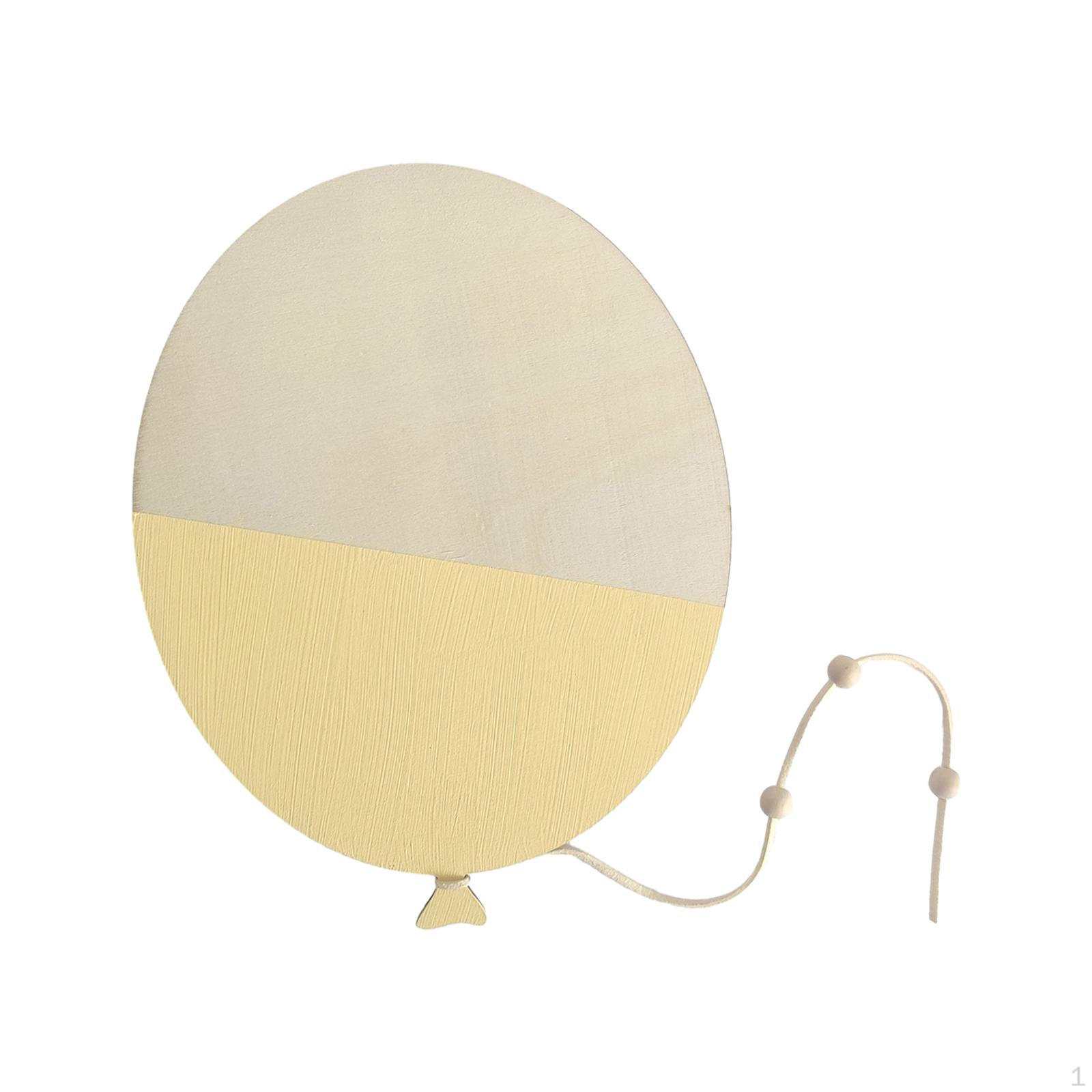 

Деревянный стикер на стену с воздушным шаром, наклейки на стены, декор с воздушным шаром для детей жёлтый