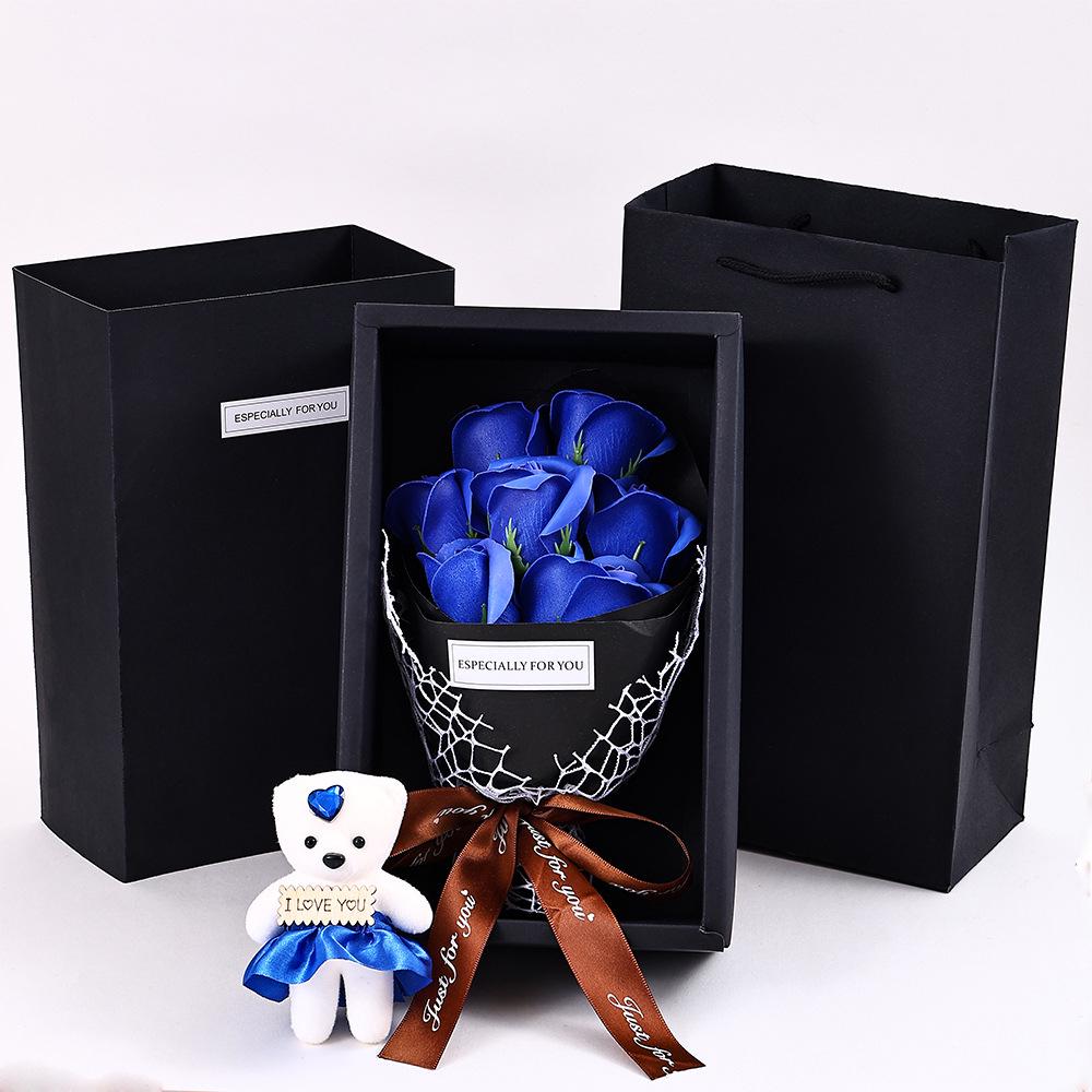 7PCS Rose Soap Bear Bouquet Gift Set for Mother's Day