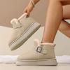 Women Snow Boots Winter Fur Fluffy Cotton Shoes Fashion Suede Casual Ankle Boot Outdoor Non Slip Platform Boot Winter Lady Boots