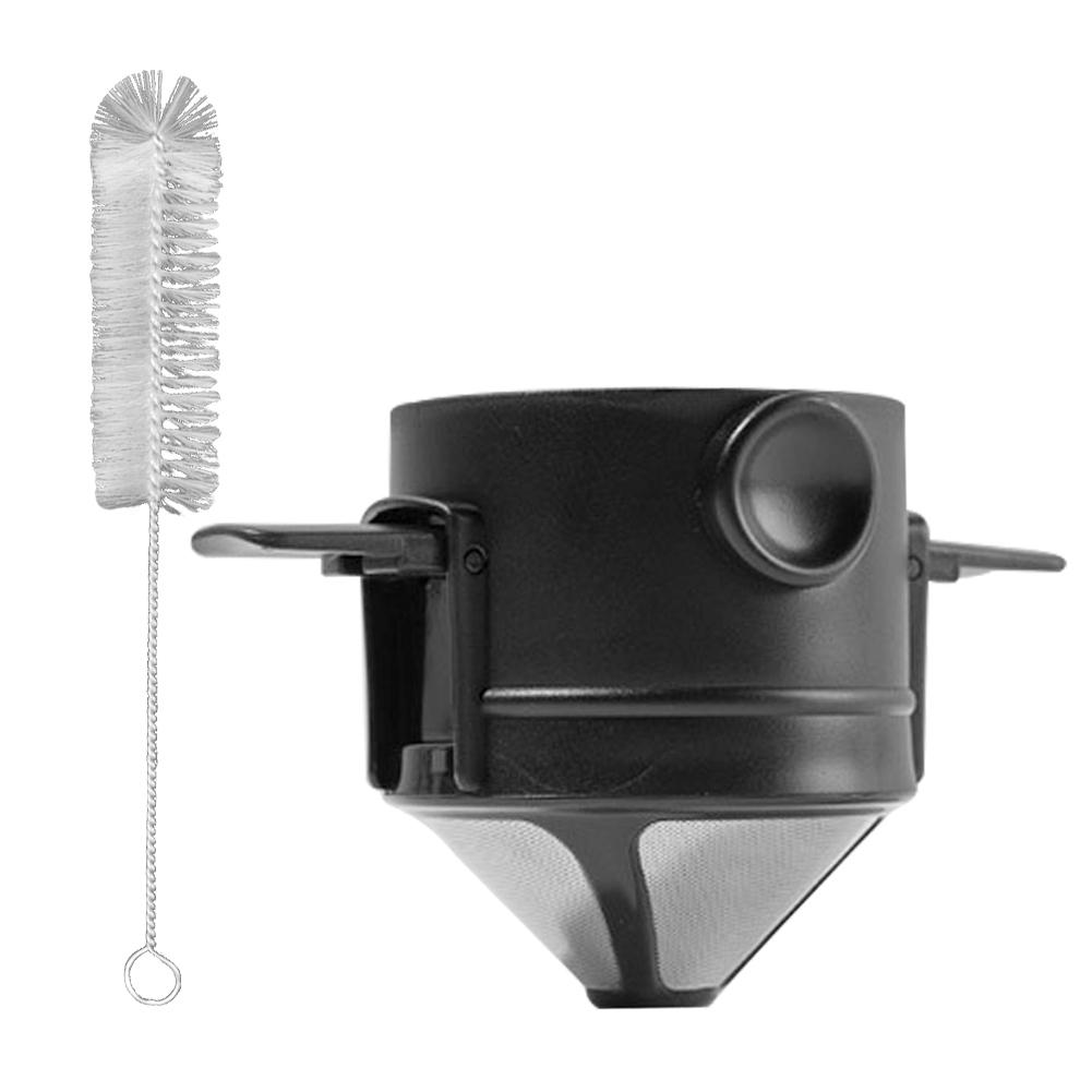 Collapsible Drip Coffee Tea Holder Stainless Steel Drip Coffee Filter Reusable Hand Brewed Coffee Filter Cup for Travel Camping