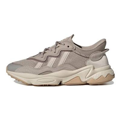 Originals Ozweego Fabric Leather Casual Slip-Resistant Durable Low-Top Lifestyle Shoes Women Sneakers Brown HP7734
