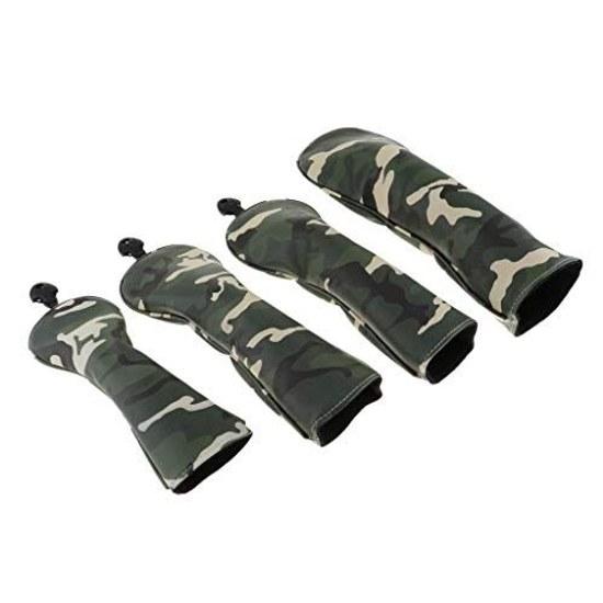 DYNWAVE 4-piece set high-performance golf club head covers 460CC driver wood cover 1 3 5 UT all colors - camouflage green