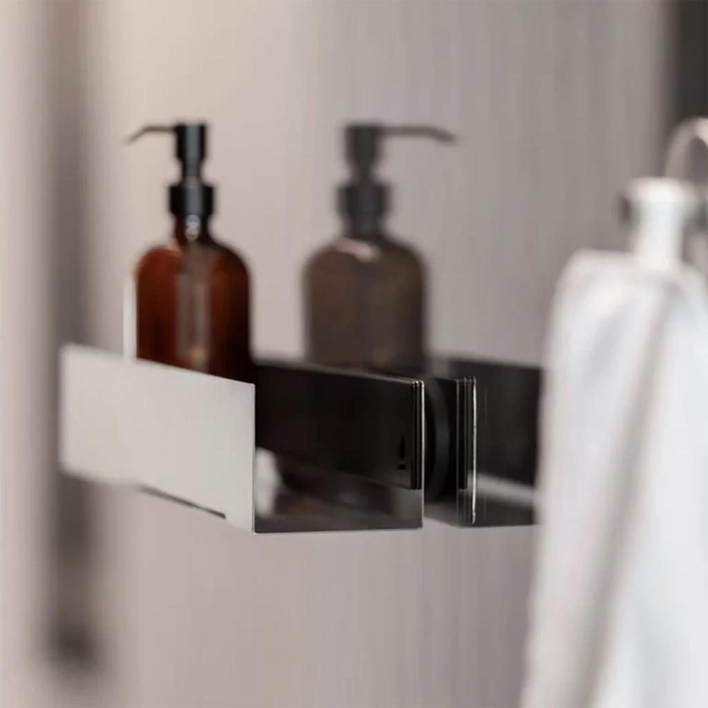 Scaffale Magnetico da Bagno in Acciaio Inossidabile Portascope da Parete Organizzatore per Accessori Doccia e Articoli da Toeletta