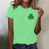 Women's T-shirt Casual Loose St. Patrick's Day Printed Crewneck Pullover Short-sleeved Top