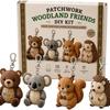 Vorgeschnittene Stoff-Patchwork-Tier-Sets Katze Hund Zwerg Handgemachte Schlüsselanhänger-Sets Schlüsselanhänger Basteln