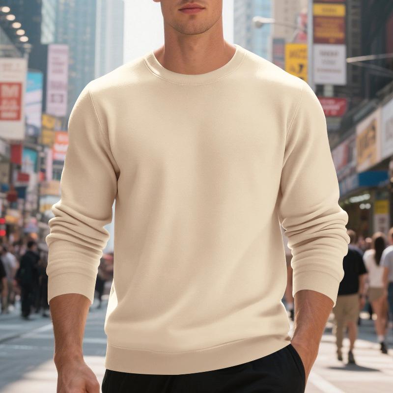 2026 New Autumn and Winter Men s Loose Round Neck Casual Commuting Sweatshirt S