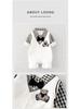 Newborn Baby Boy Gift Box: Off-White & Grey Striped Outfit - High-End Spring Festival Full Moon Collection