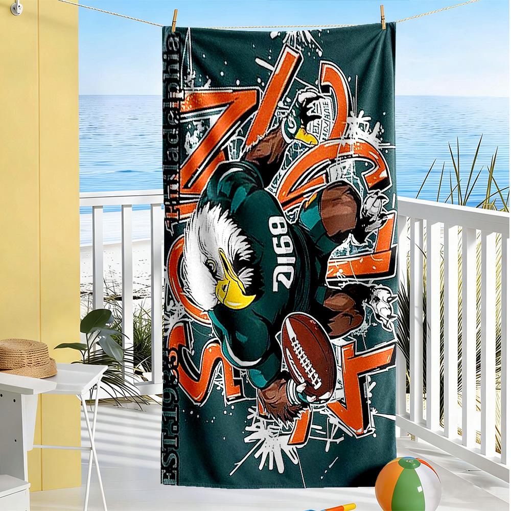 Soccer Beach Towel Super Soft Microfiber Quickdry Fabric Comfortable Lightweight