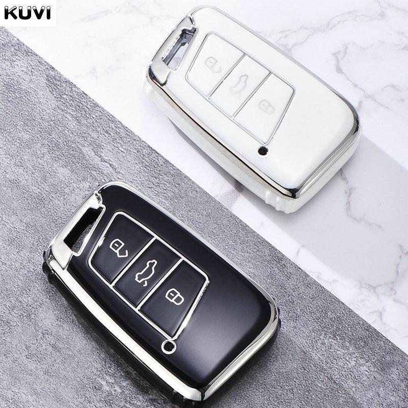 For VW Volkswagen Magotan Magotan GTE Passat B6 B7 B8 CC Arteon for Skoda Fabia Superb A7 Kodiaq Car TPU Key Cover Case Fob