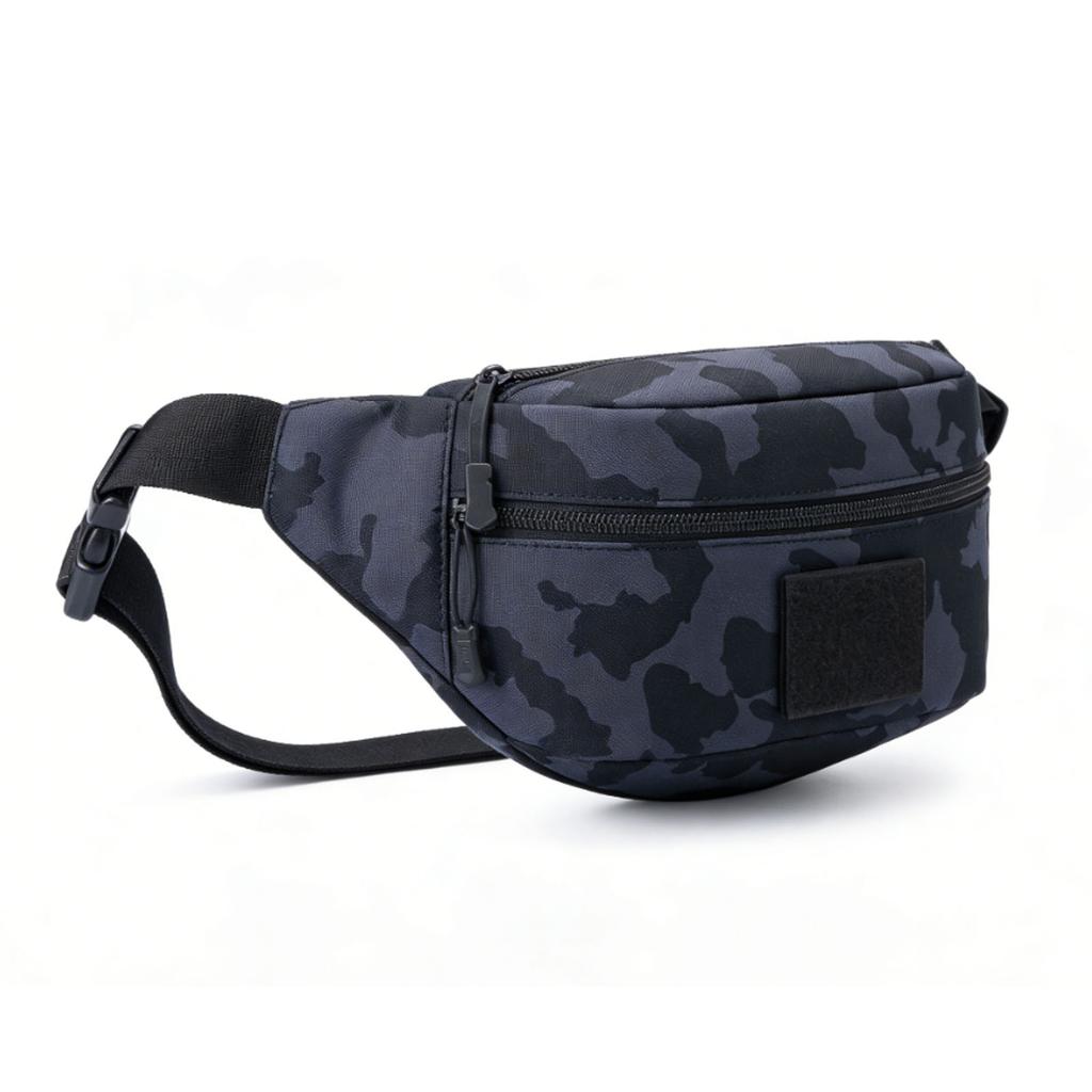 Fanny Pack for Men Oxford Cloth Water Proof Multi Compartments Sling Bag Chest Shoulder Waist Pack for Outdoor Travel