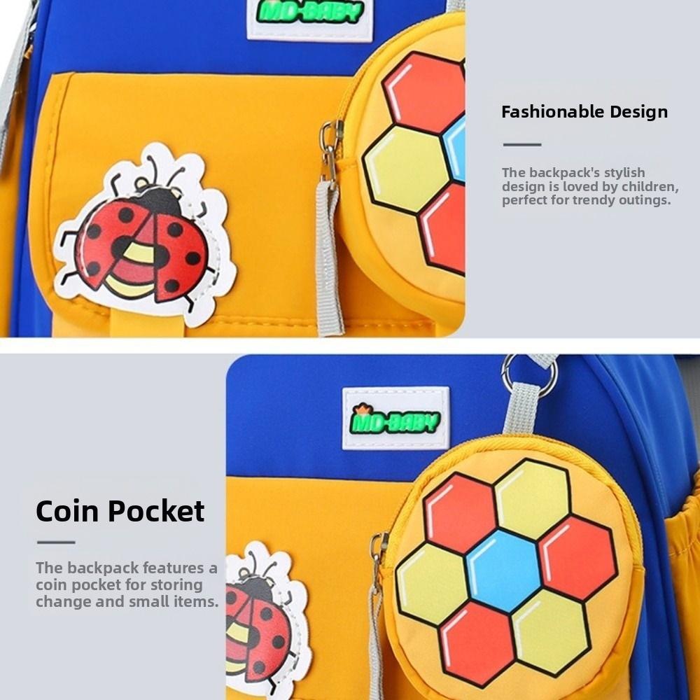 Adjustable Straps Kindergarten School Bag Animal Patterns Children's Backpacks Back To School