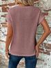 Solid Color Round Neck T-shirt with Twist Hem - Women's Elegant Spring/Summer 2025 Collection